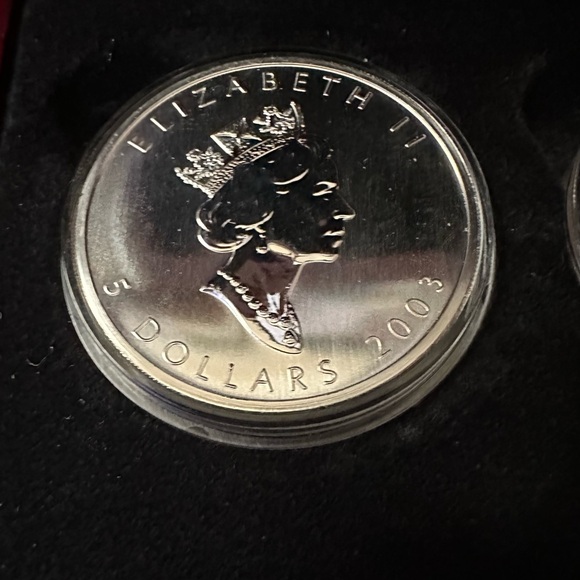 2003 Canada .9999 Fine Silver Maple Leaf Hologram 5 Coin Set w/COA, 1.92 ounces - Picture 3 of 10